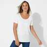 Blancheporte T-shirt Imprimé "lettres" - Femme Blanc 42/44