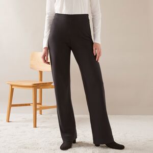 Blancheporte Pantalon Droit Large, Maille Milano - Femme Noir 52