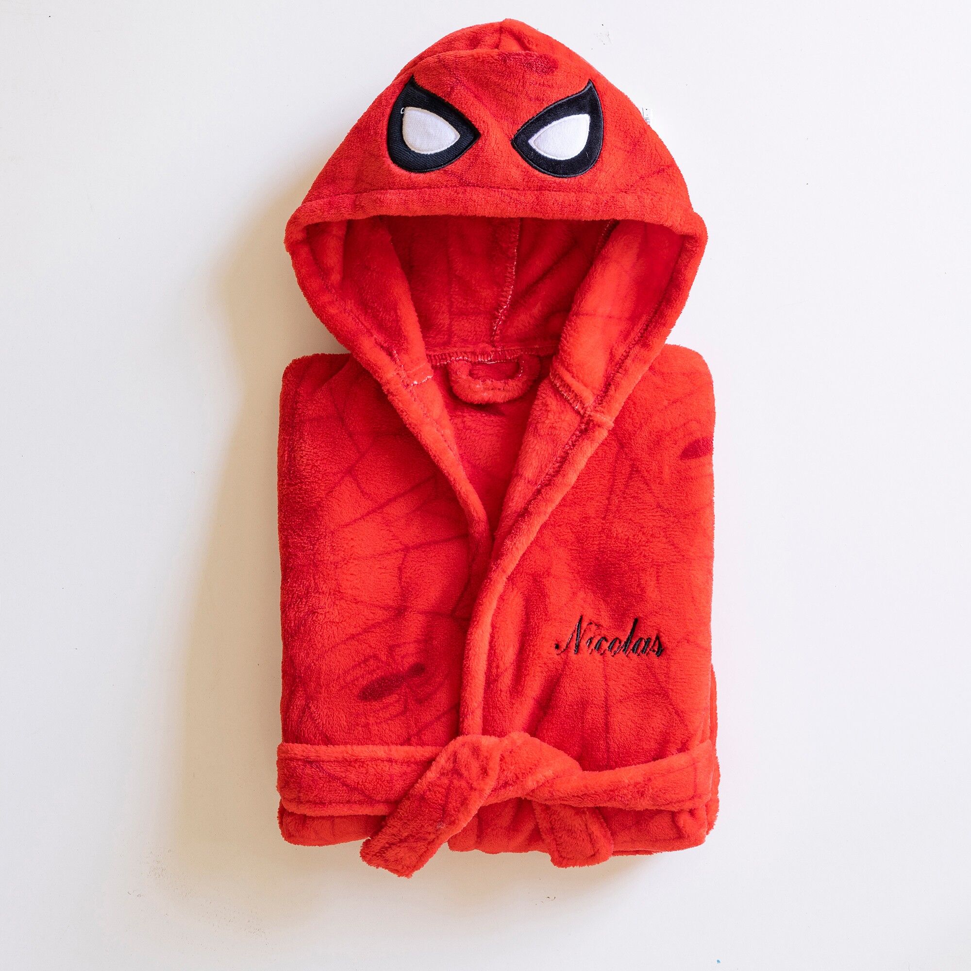 Robe de chambre enfant capuche Spider-Man® personnalisable - polaire - Spiderman Rouge 2/4 ans