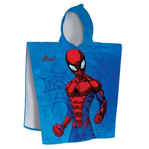Spiderman Poncho de bain enfant Spider-Man® à capuche personnalisable - Spiderman Bleu Longueur 120cm