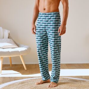 Blancheporte Pantalon Pyjama Coton Imprimé - Homme Bleu 40/42