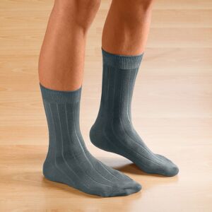 Blancheporte Mi-chaussettes Non Comprimantes - Lot De 2 Paires - Homme Gris/noir 39/42