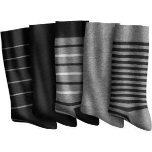 Blancheporte Mi-chaussettes Fantaisie - Lot De 5 Paires - Homme Noir 39/42