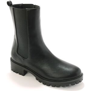 Blancheporte Boots montantes élastiquées à large semelle crantée - Blancheporte Noir 40