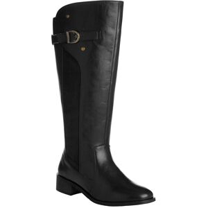 Blancheporte Bottes cavalières cuir mollets réglables - Blancheporte Noir 38