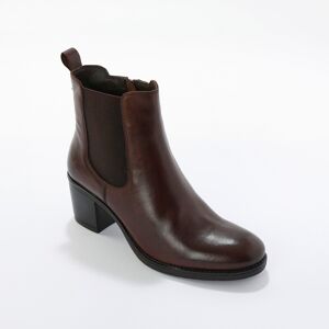 Blancheporte Boots chelsea à talons, cuir - Blancheporte Marron 41