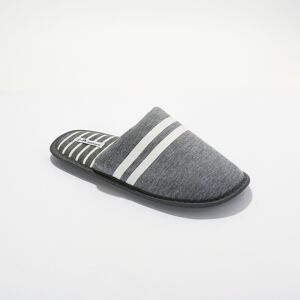 Blancheporte Chaussons mules rayés largeur confort - Blancheporte Gris 41