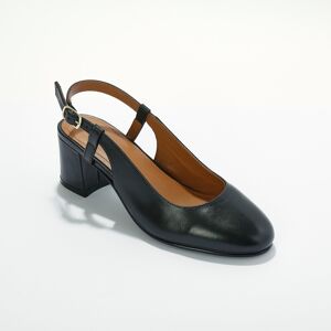 Blancheporte Escarpins slingback en cuir certifié LWG - Blancheporte Noir 37