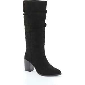 Blancheporte Bottes plissées à talon, croûte de cuir - Blancheporte Noir 40