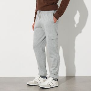 Blancheporte Pantalon Molleton Cargo Bas Resserrés - Homme Gris 2XL/60/62