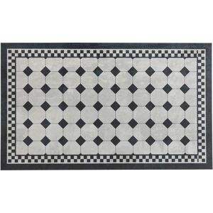 Blancheporte Tapis vinyle motifs damiers noir et blanc - Blancheporte Noir Tapis : 120x170cm