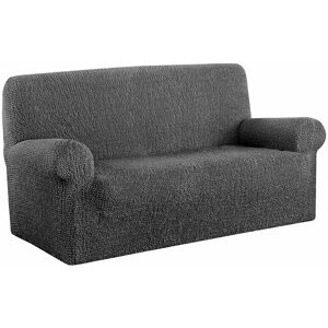 Blancheporte Housse bi-extensible imprimée gaufrée pour fauteuil et canapé - Blancheporte Gris Housse canapé 2 places