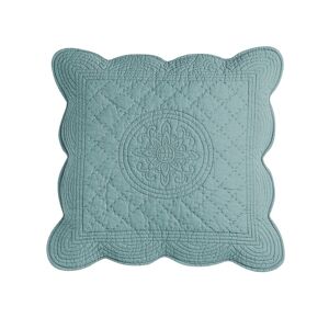 Blancheporte Housse coussin unie style boutis Cassandre - Blancheporte Vert Housse de coussin : 40x40cm