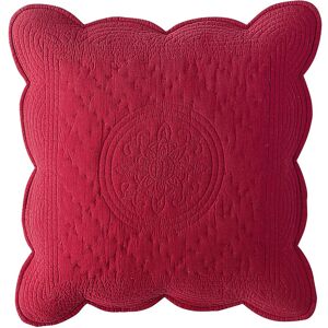 Blancheporte Housse coussin unie style boutis Cassandre - Blancheporte Rouge Housse de coussin : 40x40cm