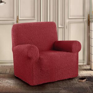 Blancheporte Housse bi-extensible imprimée gaufrée pour fauteuil et canapé - Blancheporte Rouge Housse canapé 3 places