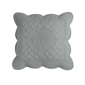 Blancheporte Housse coussin unie style boutis Cassandre - Blancheporte Gris Housse de coussin : 40x40cm