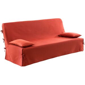 Blancheporte Housse clic-clac standard coton bachette uni - Colombine Orange Housse clic clac non matelassée : 140x190cm