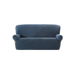 Blancheporte Housse texturée bi-extensible spéciale canapé fauteuil à accoudoirs - Blancheporte Bleu Housse canapé 3 places