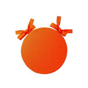 Blancheporte Coussin d'assise uni rond bachette - Blancheporte Orange Galette de chaise : diam 40 cm