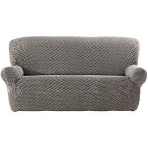 Blancheporte Housse texturée bi-extensible spéciale canapé fauteuil à accoudoirs - Blancheporte Gris Housse canapé 3 places