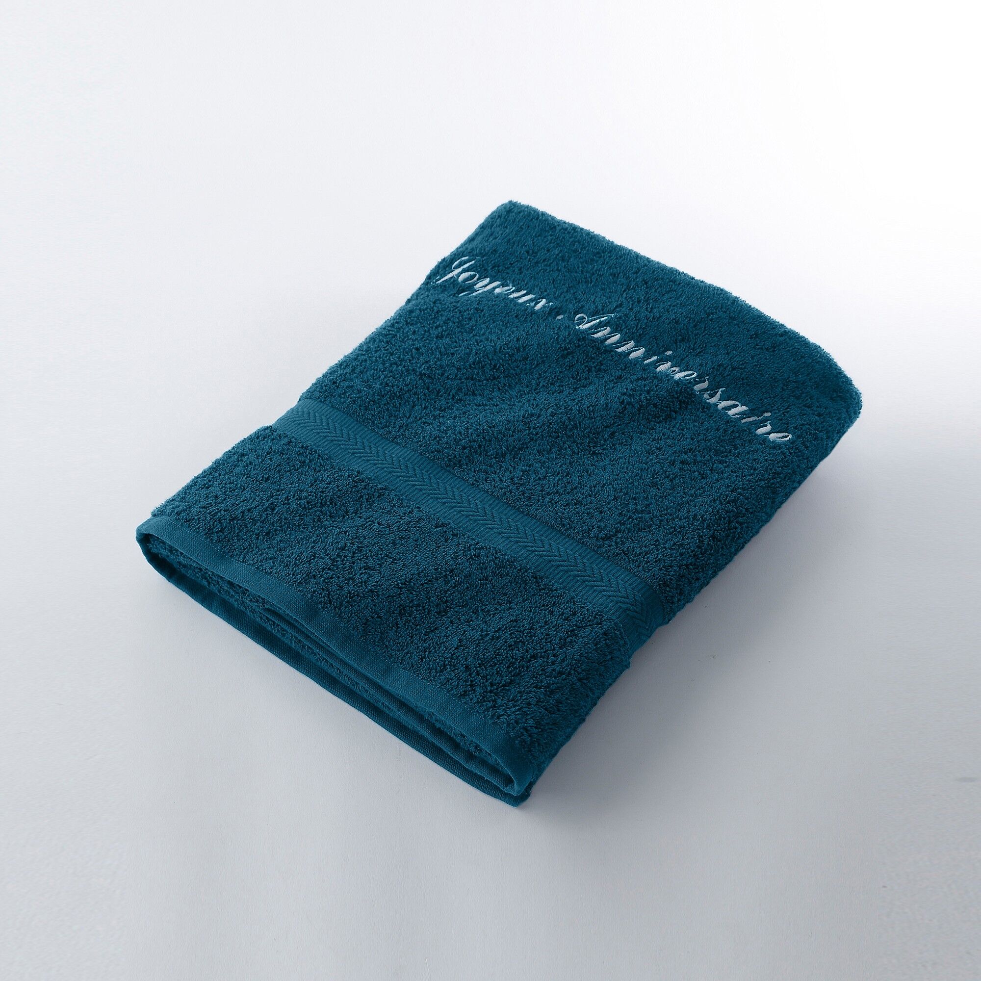 Blancheporte Serviette éponge personnalisable confort moelleux - Colombine Bleu Drap de bain : 90x150cm