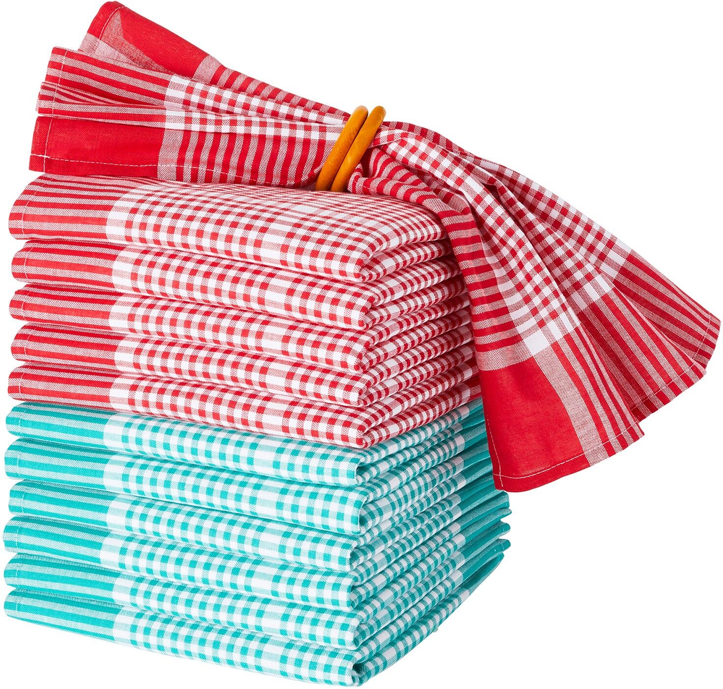 Serviette de table carreaux normand - lots - Blancheporte Rouge/vert Lot de 8 serviettes : 50x50cm