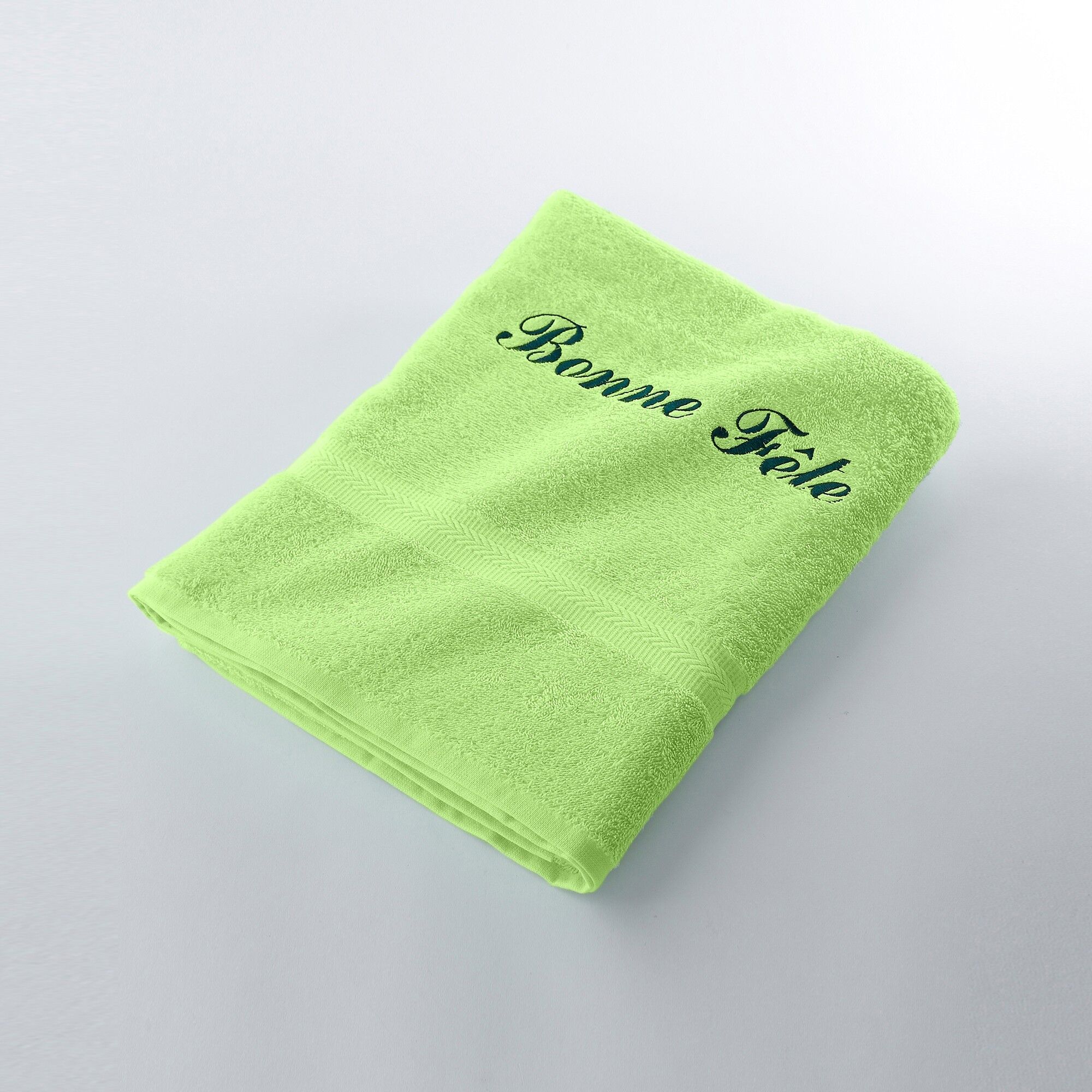 Blancheporte Serviette éponge personnalisable confort moelleux - Colombine Vert Drap de bain : 90x150cm