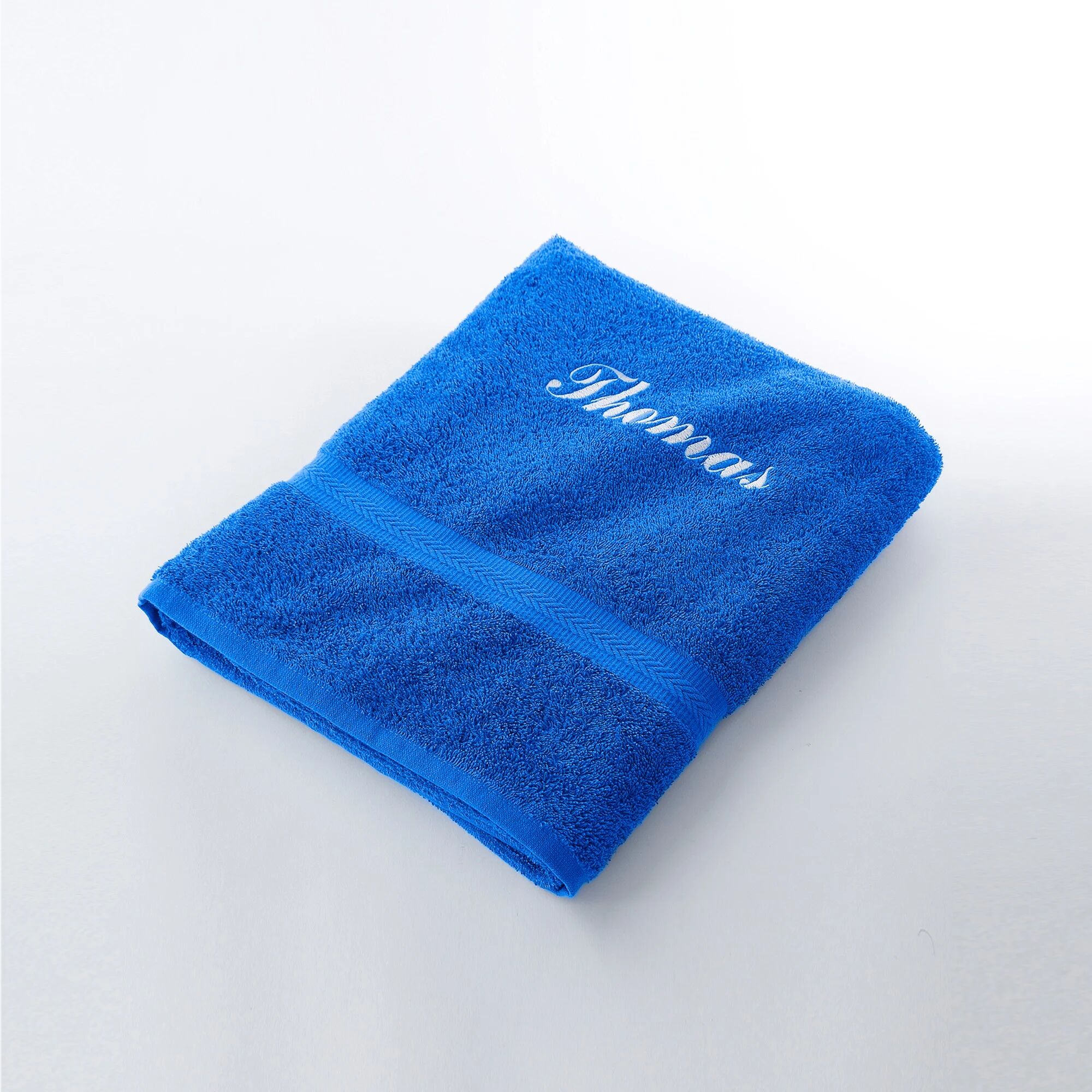 Blancheporte Serviette éponge personnalisable confort moelleux - Colombine Bleu Drap de bain : 90x150cm