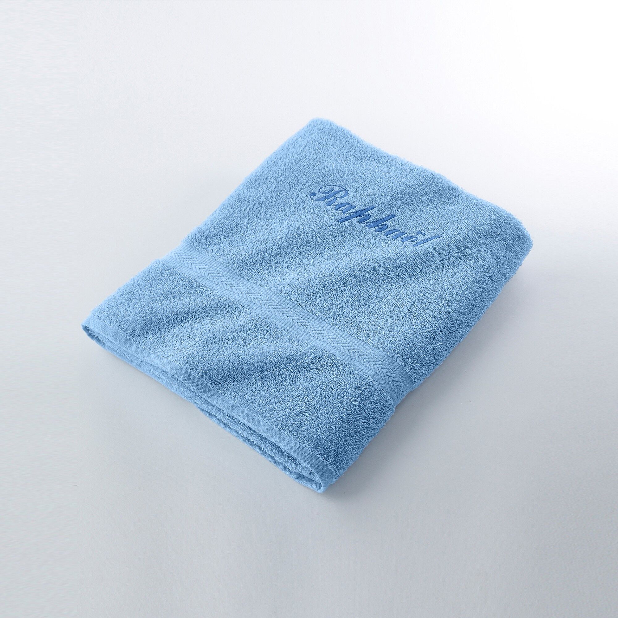 Blancheporte Serviette éponge personnalisable confort moelleux - Colombine Bleu Drap de bain : 90x150cm