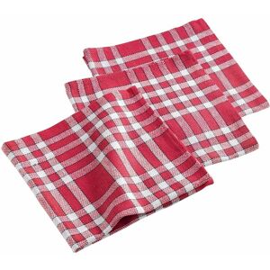 Blancheporte Serviette de table carreaux - Lot de 3 - Blancheporte Rouge Lot de 3 serviettes de table 45x45cm