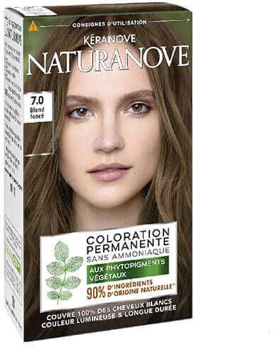 Coloration sans ammoniaque 7.0 Blond Foncé Kéranove Naturanove