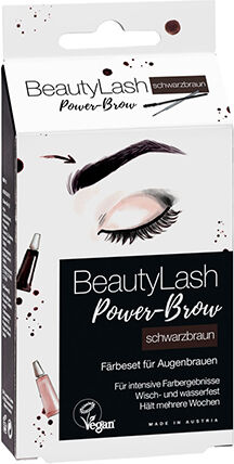 Kit de Teinture Vegan Sourcils Power-Brow Brun-Noir BeautyLash