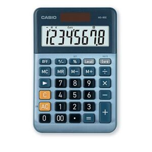 Casio Calculatrice de bureau MS-80E, 8 chiffres, argent - Publicité