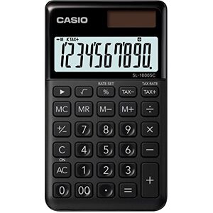 Casio SL 1000 SC BK Calculatrice de Poche Noir - Publicité