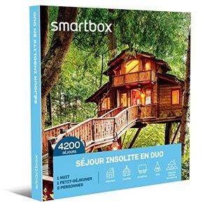 Smartbox Coffret cadeau Séjour insolite en duo Idée cadeau originale Une nuit avec petit-déjeuner pour 2 personnes - Publicité