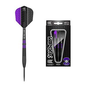 Target Darts Vapor 8 Black Purple 21G Steel Tip Darts Set Fléchettes Mixte, Violet, 21 g - Publicité