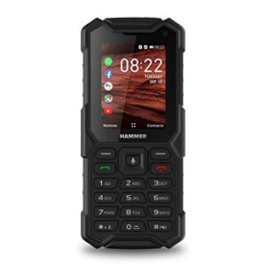 Hammer H 5 Smart 4G KaiOS (Whatsapp, Facebook, Google Apps), Téléphone Portable Incassable Débloqué IP68 Résistant Etanche Antichoc, Dual SIM, ROM 4Go, GPS, Batterie 2500 mAh Noir - Publicité