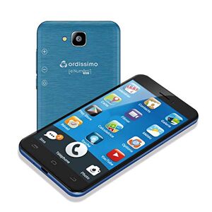 Ordissimo Smartphone LeNuméro1 Mini Téléphone Portable Simple Interface  Intuitive Idéal pour Seniors Écran Tactile 5'', Emails, SMS, Photos, 2 Caméras, 4G, GPS, Bluetooth Bleu - Publicité