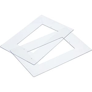 Unitec 40661 Lot de 2 protecteurs de papier peint, transparent/blanc, 2 pièces, 22 cm de long - Publicité