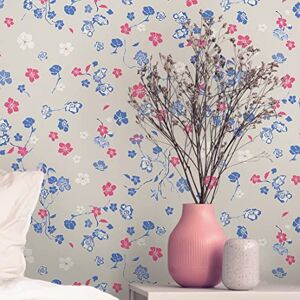 A.S. Création Papier peint floral beige bleu – Livingwalls House of Turnowsky 389073 – Papier peint floral non tissé – 10,05 m x 0,53 m fabriqué en Allemagne - Publicité