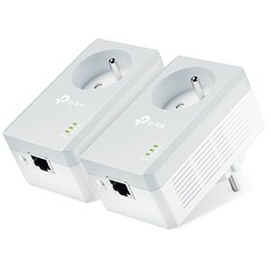 TP-Link CPL AV500 (Débit 500 Mbps), 1 Port Fast Ethernet, Prise Intégrée Version Française, Pack de 2 CPL (TL-PA4015P KIT) Blanc - Publicité