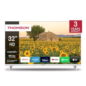 Thomson TV LED  32HA2S13W 80 cm HD Android TV 2023 Blanc - Publicité