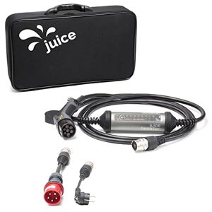 smart Juice Juice Booster 2 EV Chargeur Mobile Voiture électrique Hybride IP67 Wallbox Nomade 22kW, 32A, triphasé, monophasé, Type 2   avec Valise et 2X adaptateurs CEE32 Rouge et Prise CEE 7/7 Domestique (FR) - Publicité