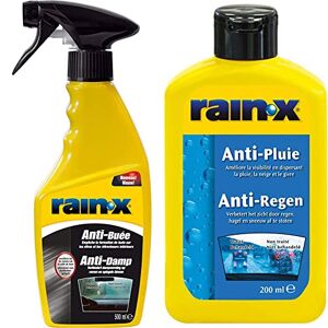 Rain-X Anti Buée Voiture Pare-brise, Casque Moto, Vitres Bain, Lunettes 500  ml
