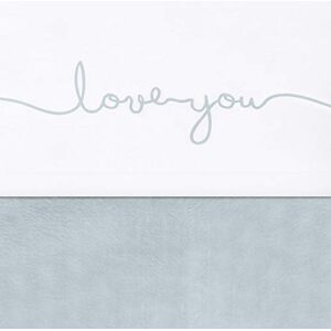 Jollein Drap de Lit Love You, 100 cm Longueur x 75 cm Largeur, Vert Pierre - Publicité