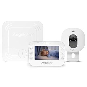 Angelcare AC327 Babyphone Vidéo avec Détecteur de Mouvements Affichage de la Température 4,3 pouces Vision Nocturne à Infrarouge Blanc - Publicité