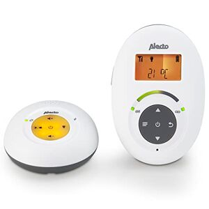 Alecto DBX-125 Audio Babyphone DECT avec Mode Full ECO et écran Écoute-bébé Audio avec Fonction VOX Batterie Rechargeable et voyants de contrôle Audio Blanc/Anthracite - Publicité