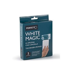 Perfetto Whitemagic Lot de 2 éponges claires Taches, mélamine, Blanc, 12 x 2,5 x 6 cm - Publicité