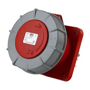 PC-Electric PCE Boîtier de montage droit CEE (100 x 100), Power Twist, 5 p 63 A, rouge, IP67 - Publicité