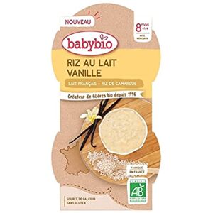 Babybio Dessert lacté Riz au lait Vanille 8+ mois - Publicité